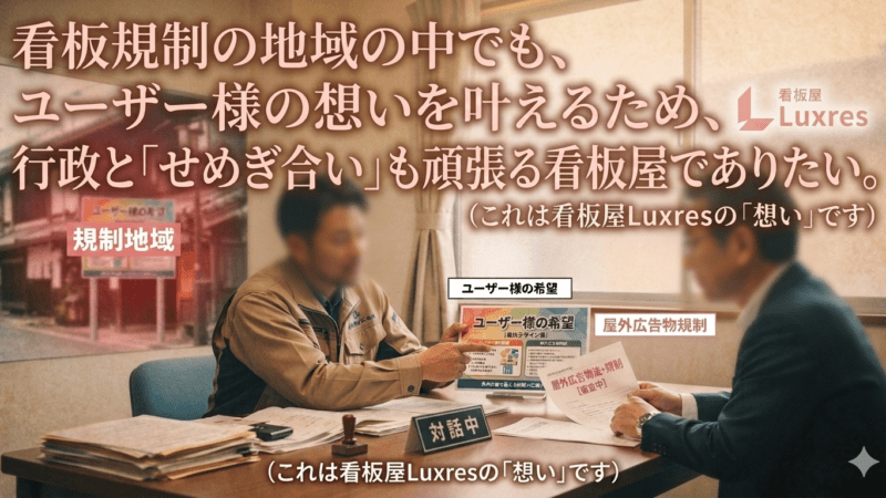 景観規制の中でも看板屋として努力はできる？