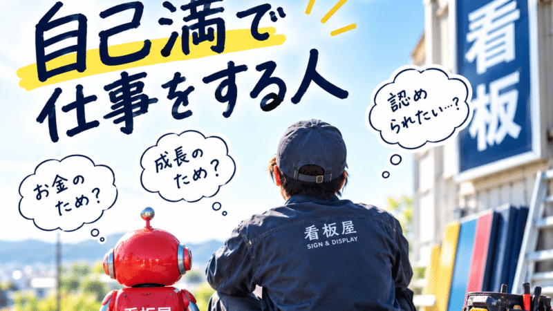 自己満で仕事をする人